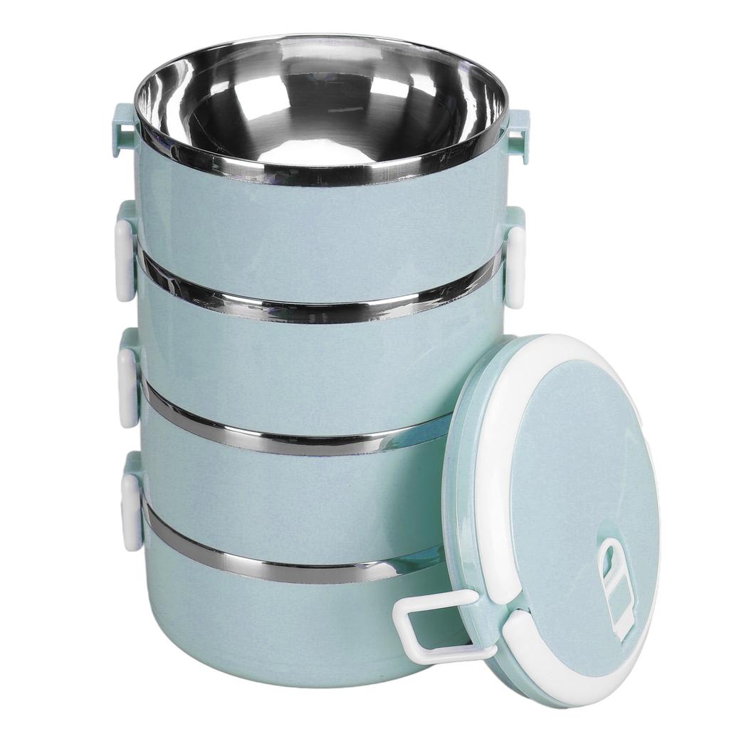 Tragbare 304 Edelstahl Bento Lunchbox Thermozylinder Lunchbehälter Lebensmittelaufbewahrungsbehälter für Schule Büro