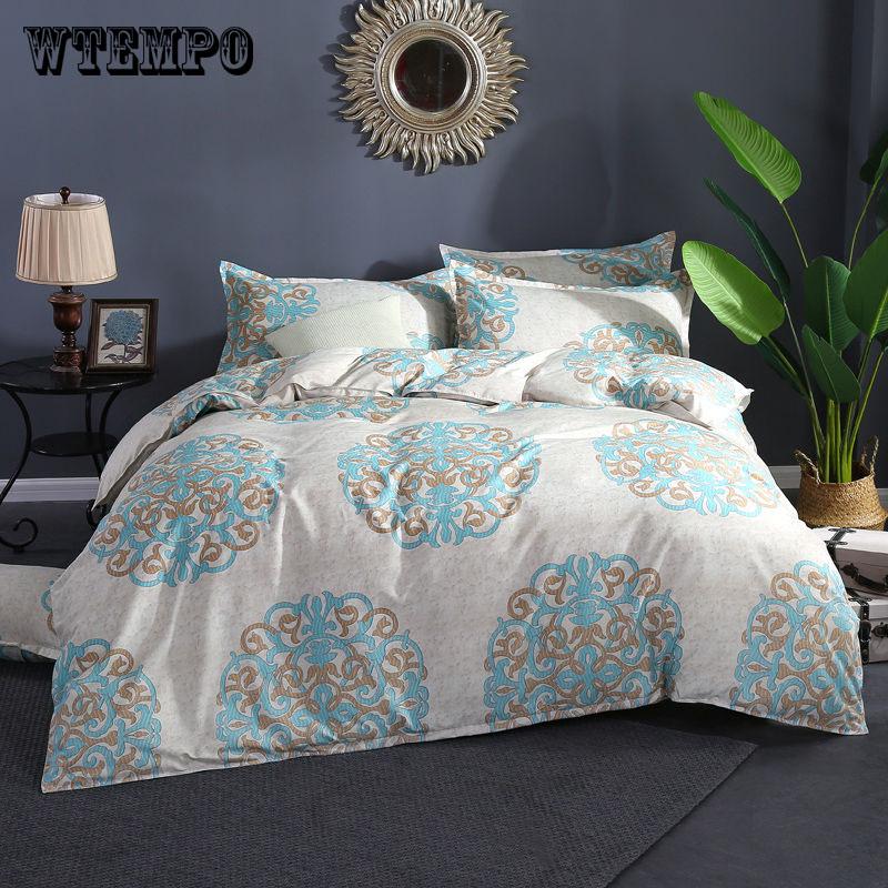 Super Soft Cotton Duvet Cover Set 4Pcs Bedding Sets Queen King Size Bedclothes