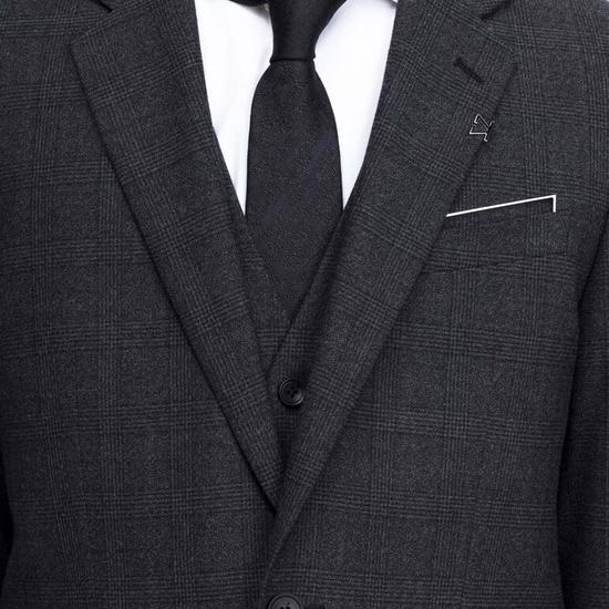 Giosongzio Signature Single Notched Suit Charcoal Check ZE6SU646CH ZE6SP646CH