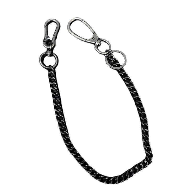 Men's Korean Retro Hip Hop Metal Waist Chain - Punk Gunmetal Pant Accessory