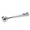 2-in-1 Multifunction Stainless Steel Coffee Scoop with Clip Coffee Tea Measuring Scoop 1Cup Ground Coffee Measuring Scoop Spoons