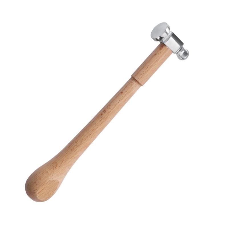 

Ball Peen Hammer with Wooden Handle Carbon Steel Ball Peen Hammer for Striking Metalworking Construction Woodworking