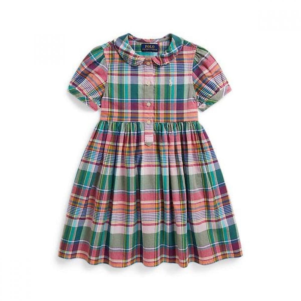 Polo Ralph Lauren Girls Plaid Cotton Madras Shirt Dress 2 6 Years Cwpodrsr3d21138650 3