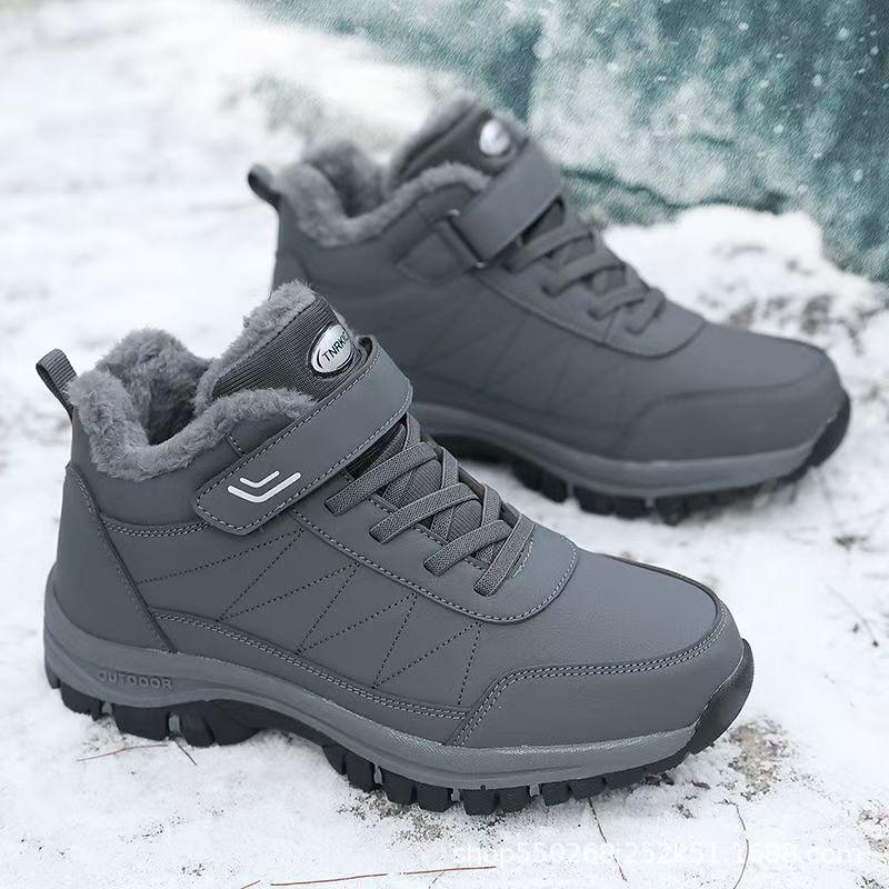 

Эти мужские зимние кроссовки Fuyuan: Бархатная подкладка, Толстые зимние ботинки, Нескользящая подошва, Мягкая подошва, Походные ботинки в стиле «папа» 43