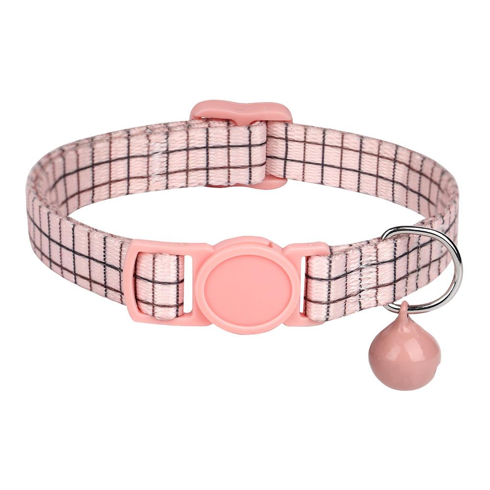 Nylon Cat Collar Quick Release Cat Collars Safety Kitten Puppy Collars Print Necklace With Bell Adjustable Cats Accessories