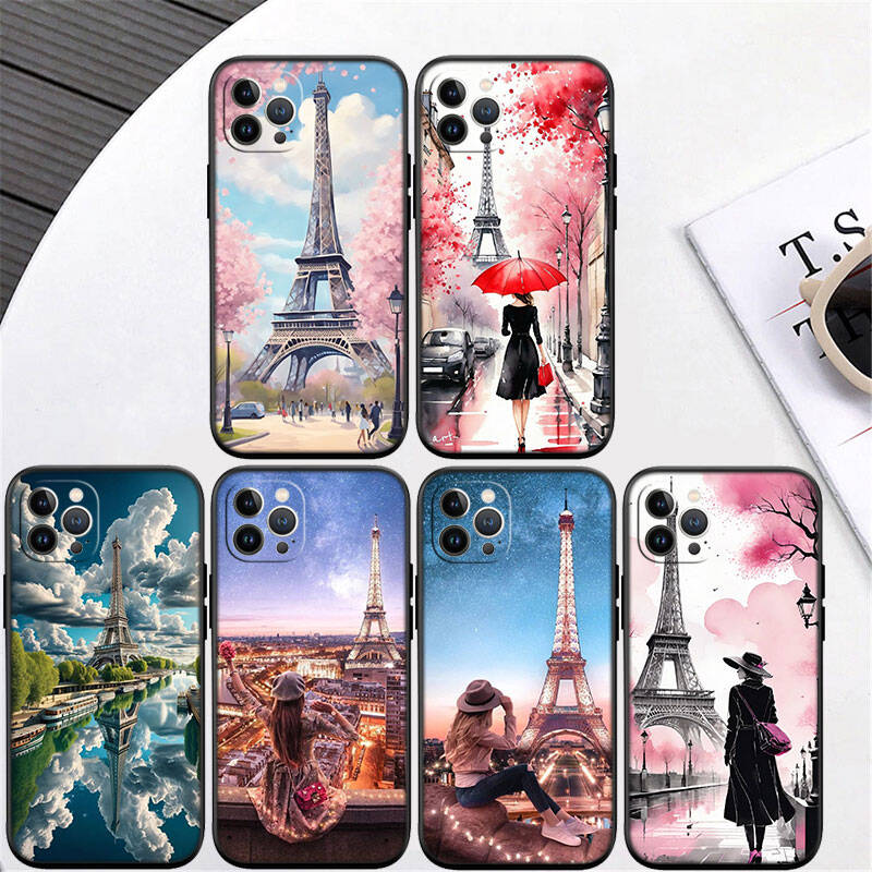 MH128 Paris Eiffel Tower Case for Samsung A06 A35 A25 A24 A15 A05S A05 M55 M35 M15 A02 A12 A13 A10 A16 A20 A30 A22 A31 A32 A33 A42 A50