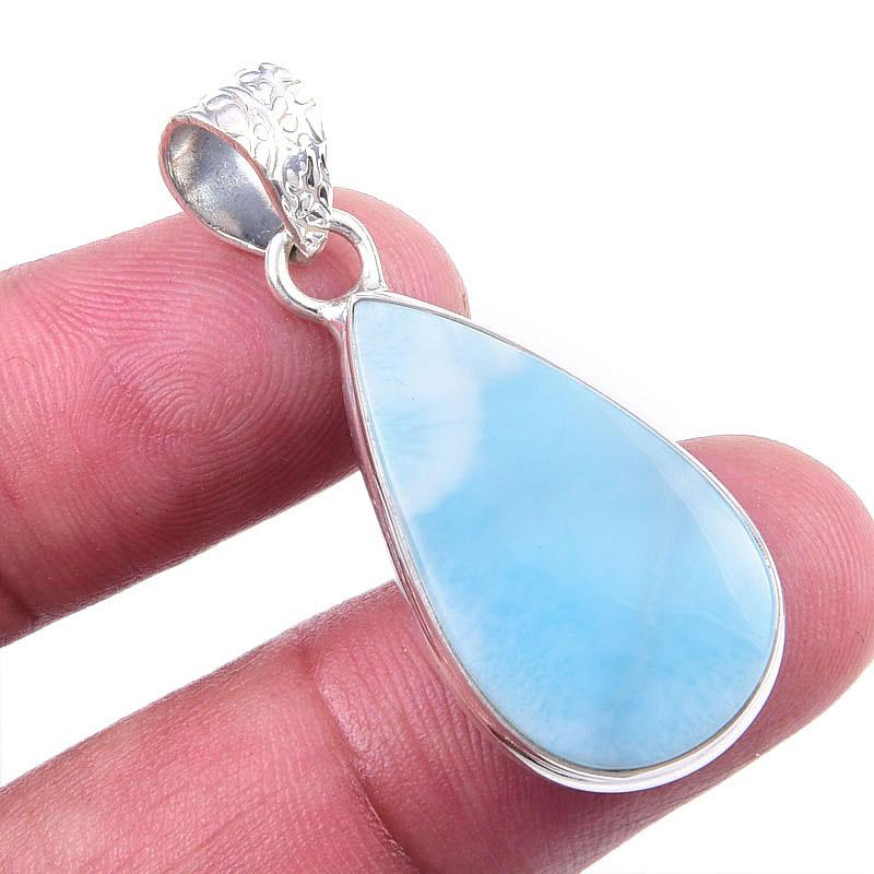 

Natural Republic Larimar Gemstone 925 Solid Sterling Silver Pendant 1.50 l1u23
