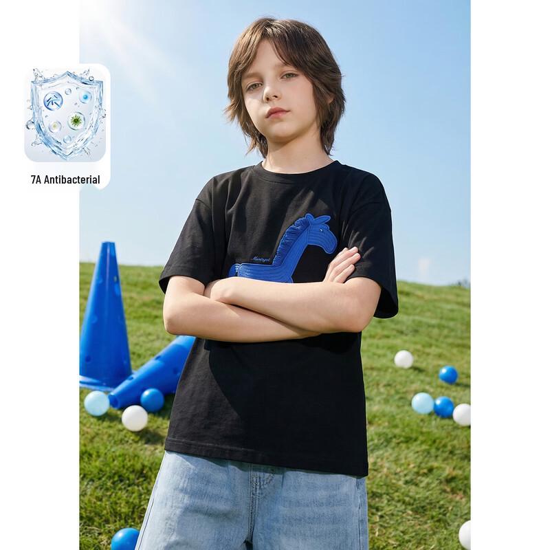 Montagut Boys  7A Antibacterial Cartoon Patch T-Shirt 160