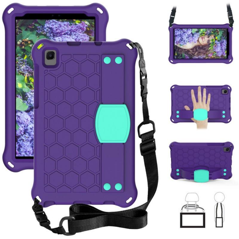 Full Coverage Protective Case With Hand Strap Galaxy Tab A7 Lite T220 T225 2021 Honeycomb Design