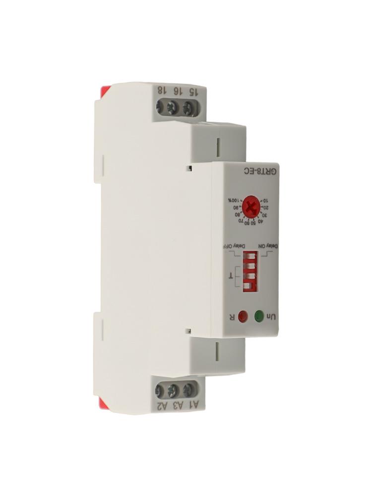 Time Relay Model GRT8EC with LED Display Indicating Status for Dual Voltage Support of AC230V & DC24V and Extended Delay Options