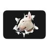 Starry Night Oil Painting Bull Terrier Carpet Mat Anti-Slip Rubber Backing Rug for Pet Lover Home Decoration Artistic Anime Rug