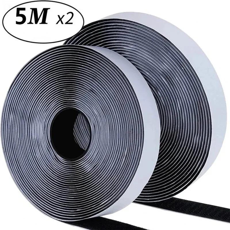 Fita de Fixação Autoadesiva Forte Gancho e Argola Fita Mágica de Nylon Adesivo com Tira Adesiva para DIY 20MM (1/3/5M)