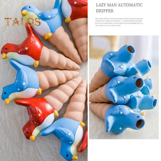 4 ks samozavlažovací hroty ve tvaru ptáka Terakotová hliněná rostlina zalévací koule Květináč Vložka do květináče Automatická zavlažovačka pro zahradní balkón