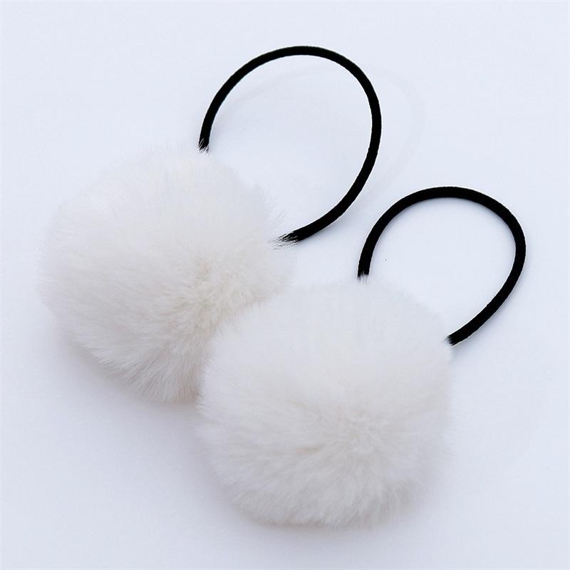 Topknot Hair Cartoon Imitation Rex Children's Adult Pompons Hair Band Accessories Ball Headdress Rabbit Small Hair