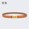 Ladies Belt Letter Alloy Buckle Simple Decorative Belt Leather Student Daily Casual Wear