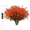 7 Gabeln Künstliche Pflanze Außen UV-Beständig Kunstblumen Plastiksträucher für Herbstliche Blumengestecke Halloween Orange Dekorationen