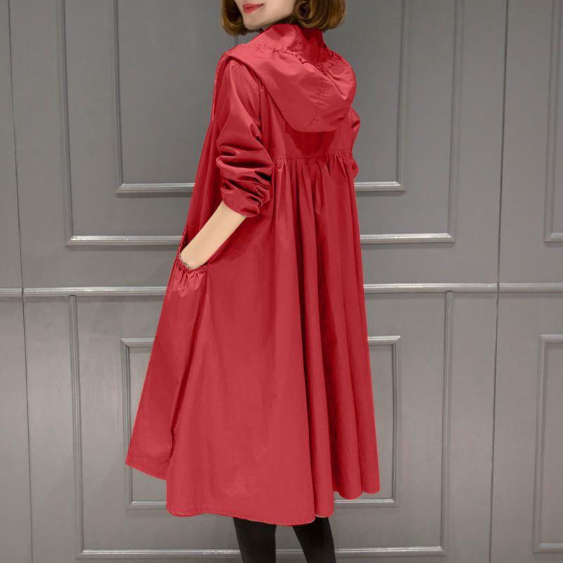 Cappotto a vento sottile stile coreano estivo per donna Taglie forti Abiti casual e comodi
