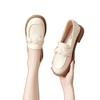 2025 Women's Waterproof Leather Loafers: Soft, Thick Sole, British Style, Versatile Spring Casual Shoes