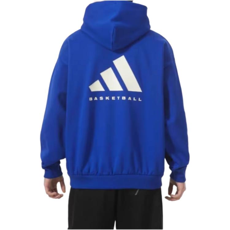 adidas The 2024 Collection Chapter 2 Series Letter Logo Plush-Lined Hoodie Unisex Hoodie Bright-Blue IX1961