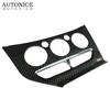 Apto para Ford Focus MK3 2012-2014 LHD Color Fibra de Carbono Acero Inoxidable Panel de Control de Aire Acondicionado Moldura LADO IZQUIERDO
