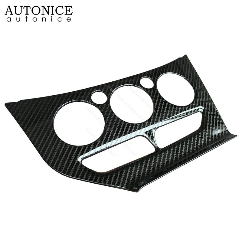 Apto para Ford Focus MK3 2012-2014 LHD Color Fibra de Carbono Acero Inoxidable Panel de Control de Aire Acondicionado Moldura LADO IZQUIERDO