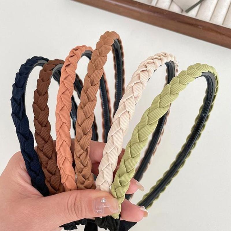 Style Headbands Minimalist Solid Color Womens Weaving Hair Accessories