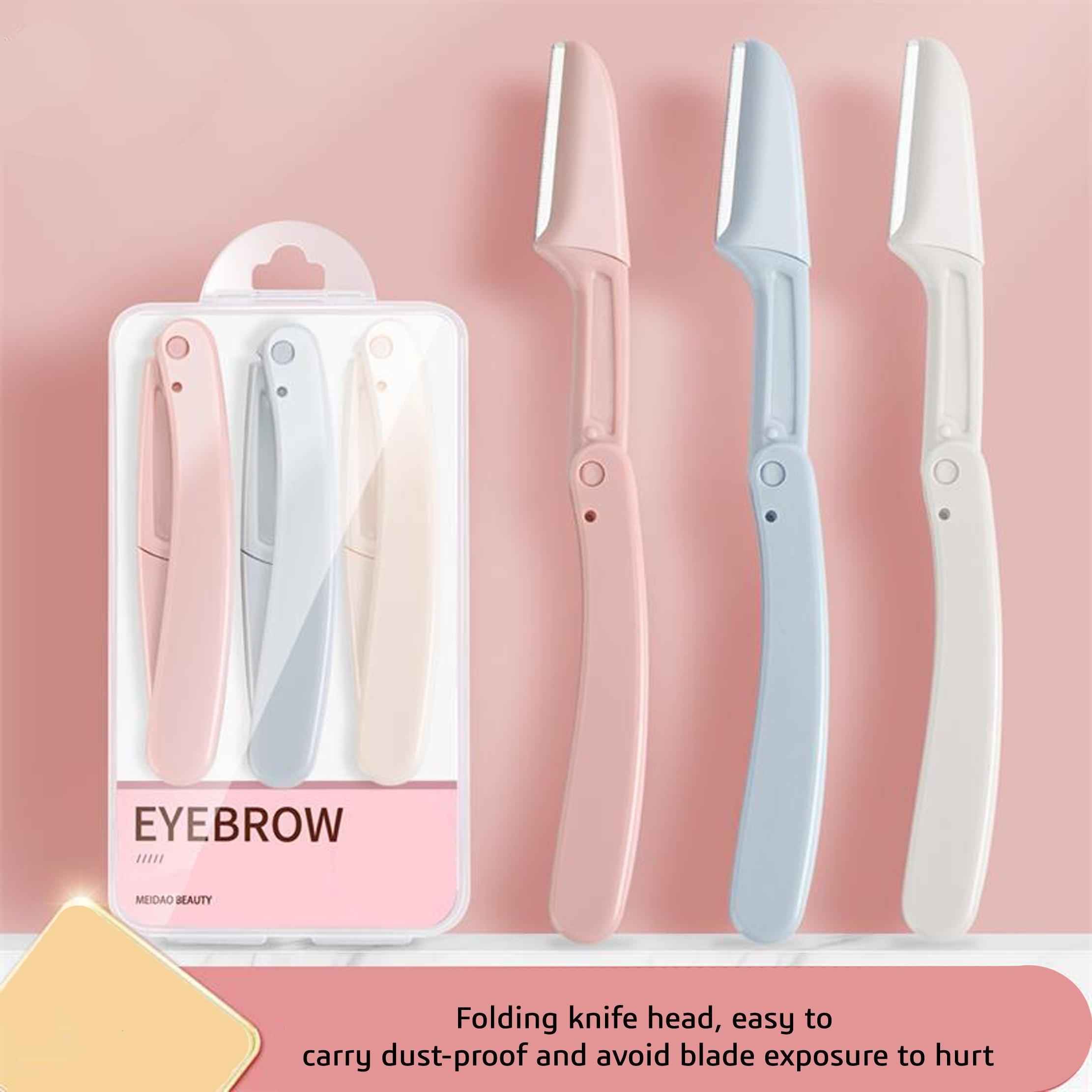 

3 шт. Триммер для бровей Эпиляторы для лица для женщин Удалитель волос для бровей для дам Бритва для придания формы бровям для лица разноцветный