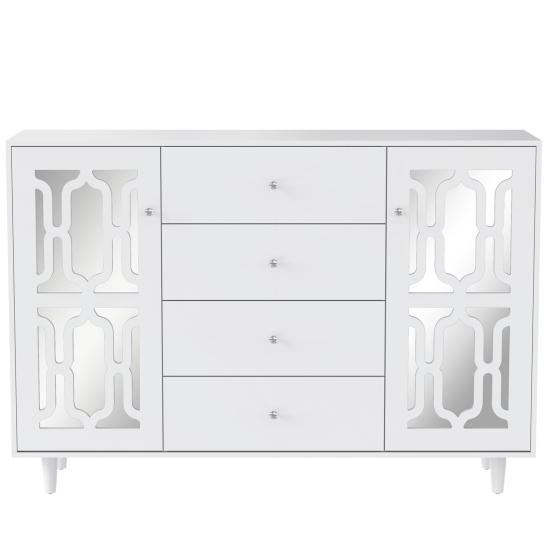 Kitchen Sideboard Multilayer Compartment Locker Mirror Surface Cabinet Door Modern Furniture MDF Bedroom Living Room Floor Cabinet Household Supplies