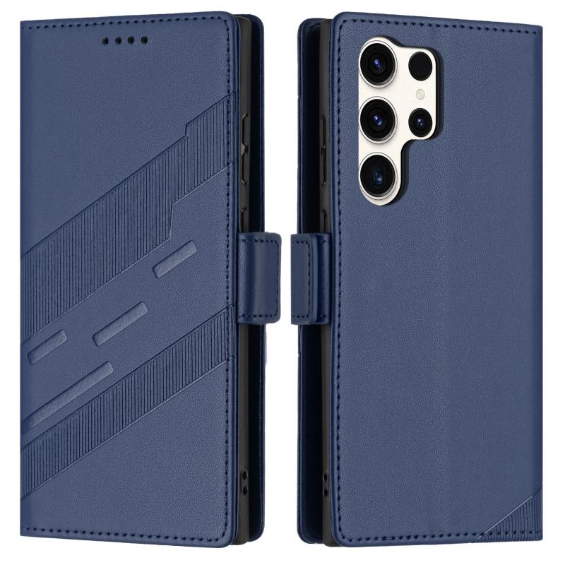 Thin Suede Magnetic Flip Leather Phone Case for Samsung Galaxy S25 FE S24 Ultra S23 Plus S22 S21 S20 S10 Wallet Card Cover Coque