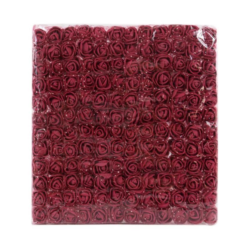 144/288 Stück Mini Spitze Rosenblume Kunstblume Kleine Schaumrosenblütenköpfe Hochzeitsdekoration DIY Bastelstraußzubehör