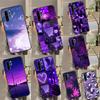 Étui esthétique violet pour Huawei Nova 5T 3i 7i 8i 11i 10 9 SE Y60 Y61 Y70 Y90 P20 P40 Lite P60 P30 Pro Housse