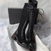 Women's Knee-high Boots High Quality Suede Leather Boot Lace Up Slim Long Tube Boots Knee-high Chelsea Boot Women Fashion Boots