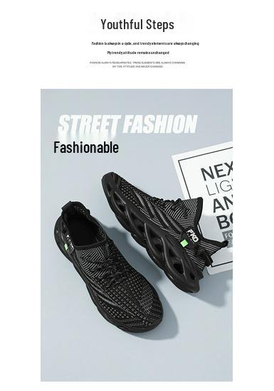 Unisex Coconut Flyknit Breathable Blade Sole Casual Sports Shoes