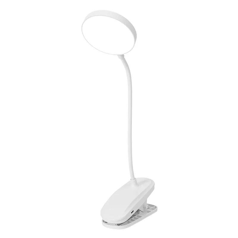 Modern Small Desk Lamp for Homework and Reading, Portable Clip-On LED dormitory Lamp