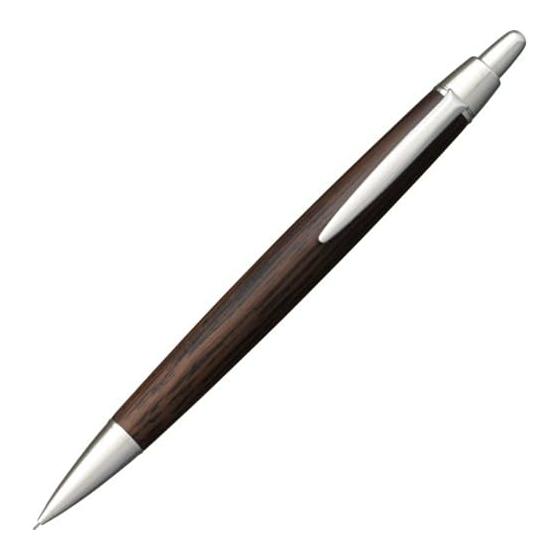 Mitsubishi Pencil Pure Malt Mechanical Pencil 0.5mm Wood Barrel, Premium M52005, Made from Whiskey Barrel Wood, Knock Type, With Eraser, 0.5mm,