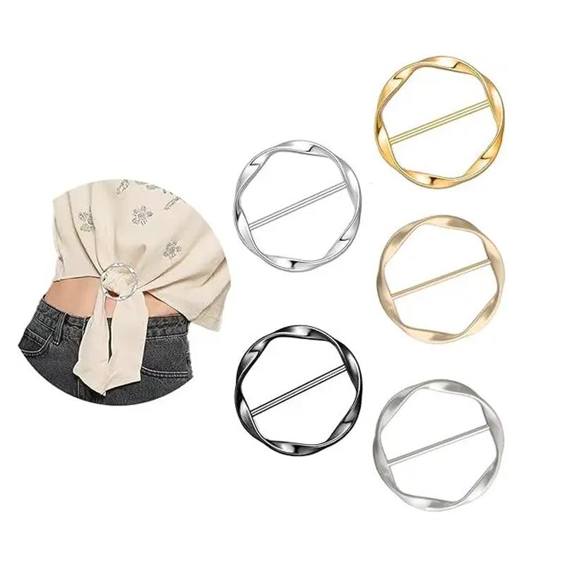 

5 шт./набор Многоцелевое кольцо для рубашки Пряжка для ремня Регулятор для ремня и шарфа Узкий ремень Модные аксессуары Пряжка для шарфа