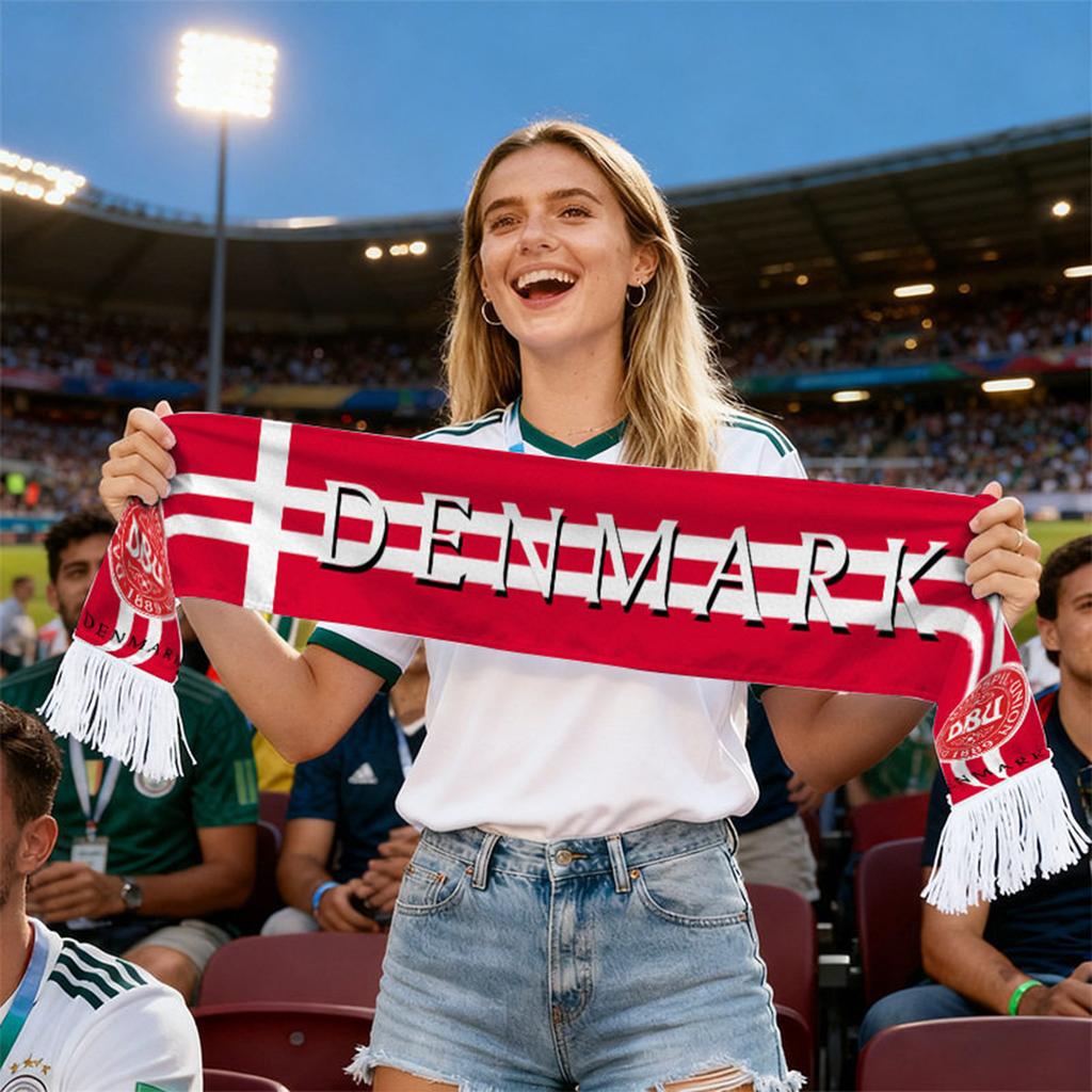 Soccer Fan Scarf World Cup Supporter Scarf Football Club Fan Scarf Soft Knit Material Durable Design Suitable for Outdoor Use