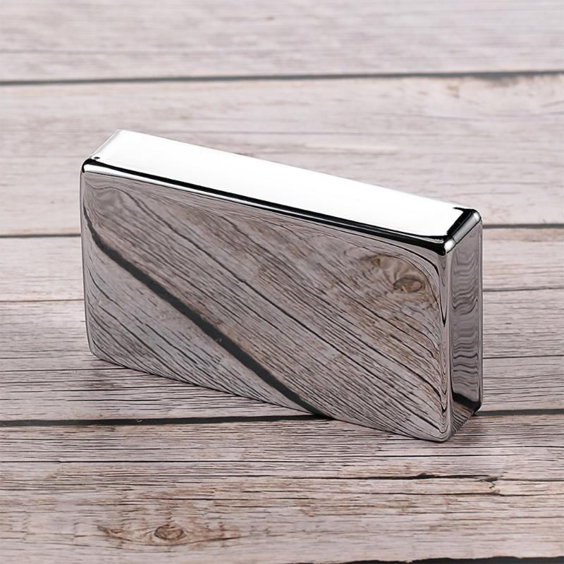 Plated Pickup Protective Cover for Electric Guitar Minimizes Fixed and Disturbance 54mm Wide Smooth Silver Pickup Cover