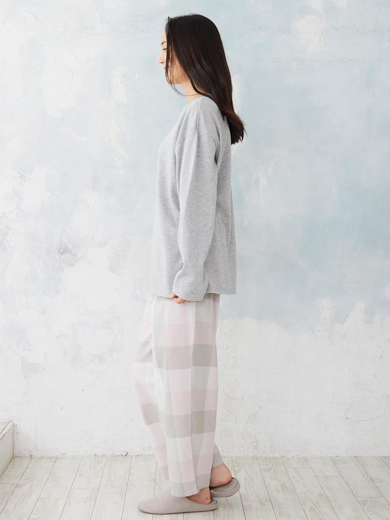 Atelier Momo Momo Monchhichi Piżama z długim rękawem i zestaw damski, Szary, MP44050-52