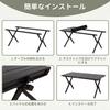 EGGREE Camping Table 90cm Outdoor Folding Table Seater Black 2-4