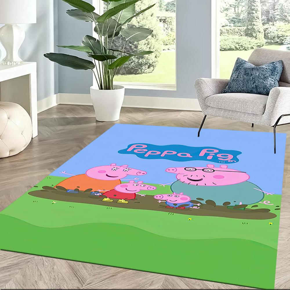 Peppa Pig Fairy Tale Square rugs are a great choice for living rooms, bedrooms, home décor, and as gifts.