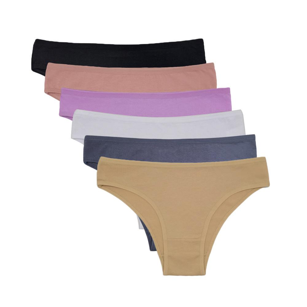 3Pcs/Lot Cotton Panties for Plus Size Women Low Rise Bikini Brief Girls Sexy Lingeries Solid Panty Female Intimate