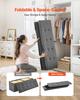 Foldable Storage Ottoman Bench, End of Bed Bench with Side Bags, Folding Upholstered Storage Chest Supports 660 Lbs, Linen Bed Ottoman with Large