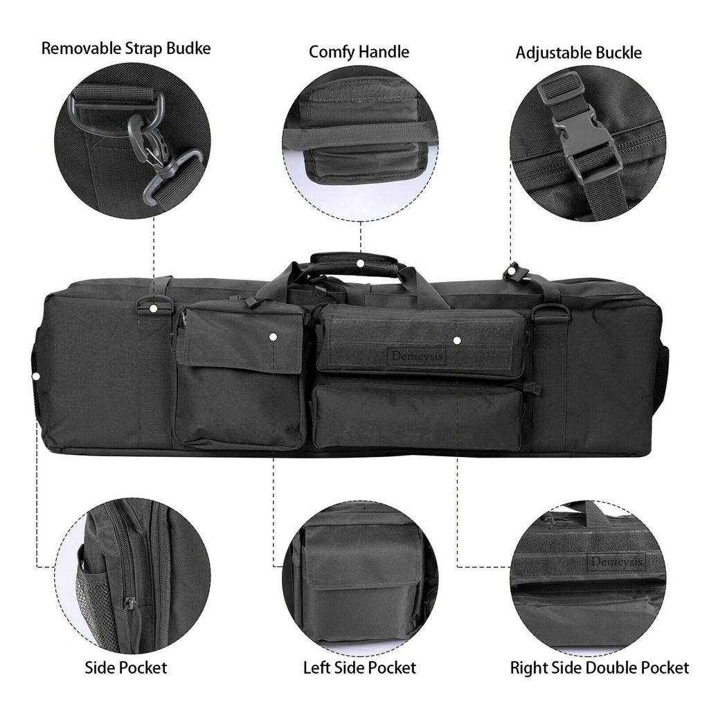Tactical Dual Gun Bag Outdoor Hunting Rifle Carrying Shoulder Bag Shooting Airsoft Paintball Gun Bags for M249 M4A1 M16 AR15