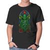 Unisex Crew Neck T-Shirt Temple Of Cthulhu Graphic Short Sleeve Casual Tee