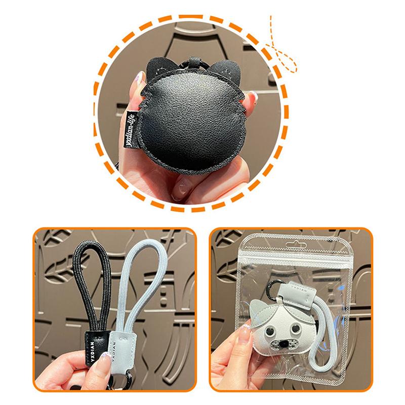 Unisex Bag Pendants Creative Leather Cartoon Puppy Cute Bag Accessories Multifunctional Keychains Student Schoolbag Pendant