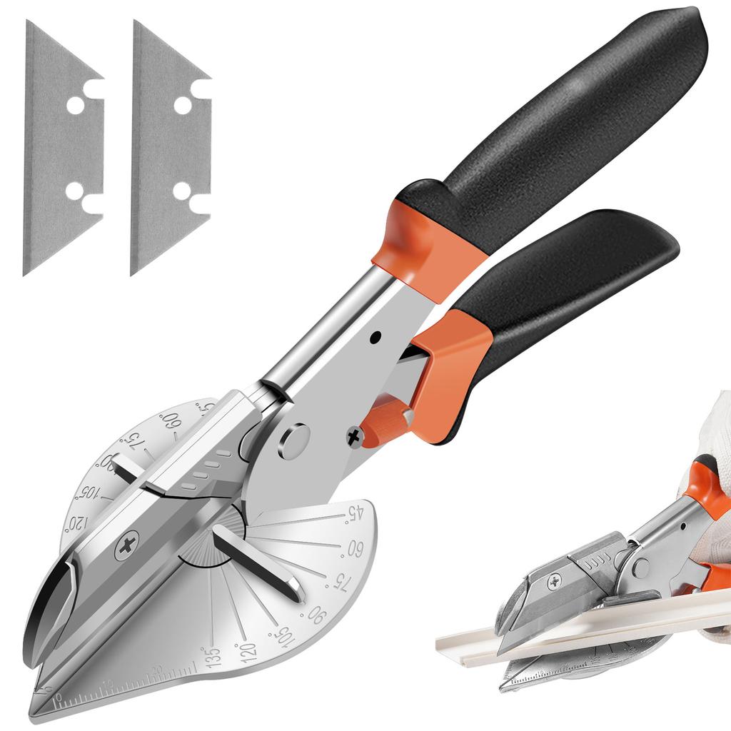 Miter Shears 45-135 Degree Multi Angle Corner Scissors Mitre Wall Panel Wire Slot Cutter Plastic Pipe Hose Scissors Tool
