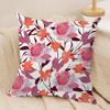 Beautiful Floral Ins Retro Cushion Cover Silky Short Plush Invisible Zipper Dustproof Sofa Pillow Case for Home Decor