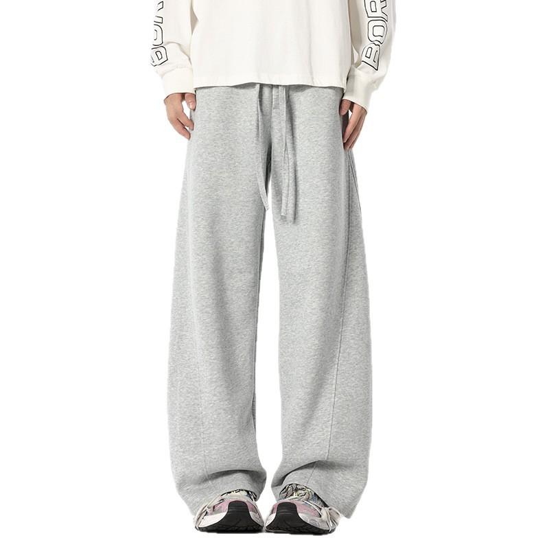 Cotton Wide-leg Pants Men's Autumn New Loose Straight Sweatpants American Scimitar Pants Trendy Casual Trousers
