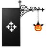 Halloween Gothic LED Wall‑Mounted Night Light, Retro Metal Bookshelf Reading Lamp, Spooky Home Room Wall Decor Ornament